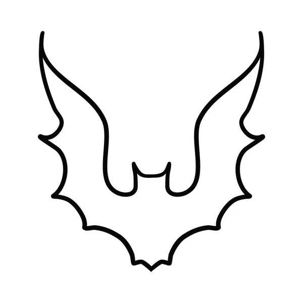 Design Silhouette Chauve Souris Halloween Isolé Sur Fond Blanc Vecteur — Image vectorielle