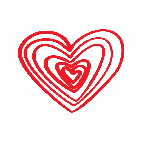 红心图标在白色背景上被隔离 现代平面情人节爱情标志 时尚矢量哈特形状 标志网站设计 按钮移动应用程序 标志心形图解 — 图库矢量图片