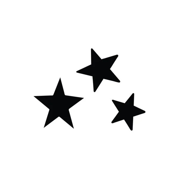 Estrella Negra Ilustración Vectorial Plana Negro Aislado Sobre Fondo Blanco — Vector de stock