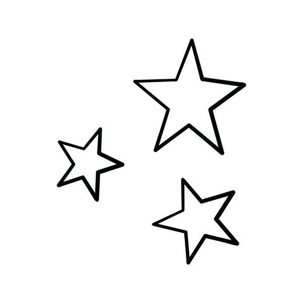 Black star. Flat vector illustration in black isolated on white background. EPS 10