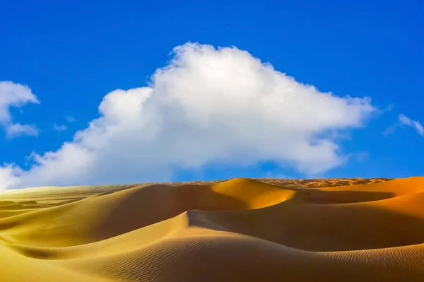 Nuvens Sobre Dunas Areia Deserto Wahiba — Fotografia de Stock