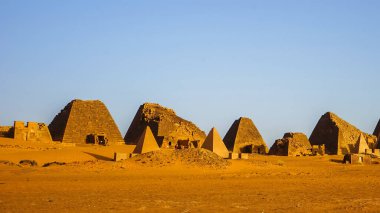 Historical Meroe Pyramids in the Sahara desert 