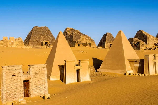 Pyramiderna Meroe Sudan — Stockfoto