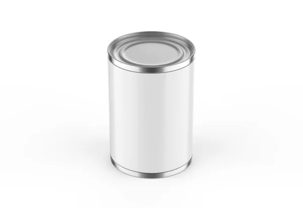 Metallic Food Tin Kan Model Voor Vis Bonen Vlees Maïs — Stockfoto