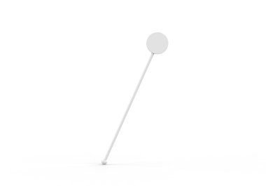 Kokteyl, moktail, çay, meyve suyu, kahve ve alkol için karıştırıcı şablonu, markalaşma için promosyon karıştırıcı çubuğu, 3D illüstrasyon