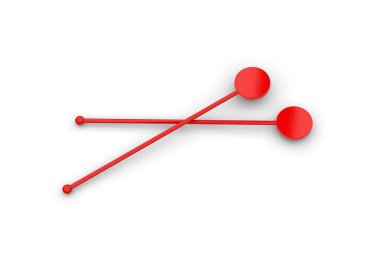 Kokteyl, taklit kuyruk, çay, meyve suyu, kahve ve alkol, promosyon karıştırıcı çubuğu markalaşma, 3D illüstrasyon