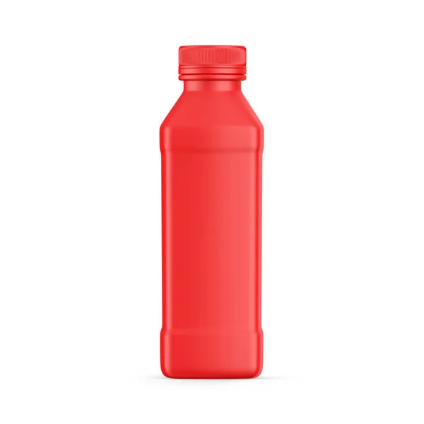 Plastic Fles Mockup Met Deksel Geïsoleerde Witte Achtergrond Verpakking Fles — Stockfoto