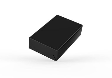 İzole edilmiş beyaz arkaplan üzerindeki sabun ve tereyağı bloğu kutu modeli, tasarım sunumu için ambalaj ürün paketi, 3d illüstrasyon