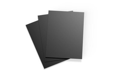 Blank flyer, pamphlet postcard, catalogue and brochure mock up template on isolated white background, 3d illustration.