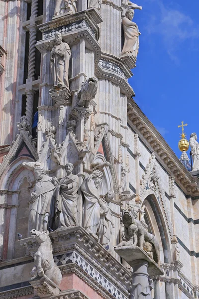 Catedral de Siena (detalles) es una medieval — Foto de Stock