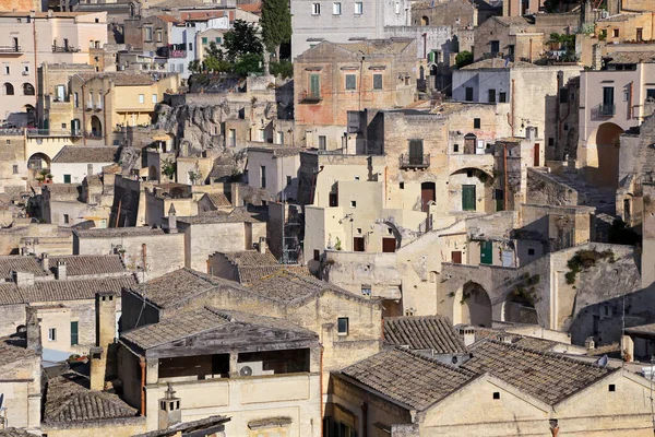 Matera Italië Augustus 2020 Zicht Sassi Matera Een Historische Wijk — Stockfoto