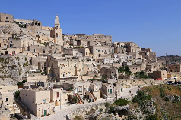 Matera Italië Augustus 2020 Zicht Sassi Matera Een Historische Wijk — Stockfoto