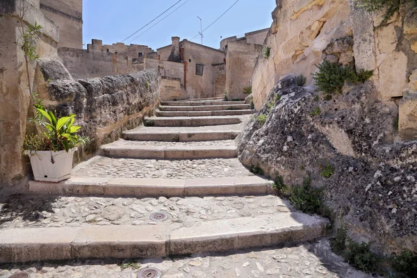 Matera Italie Août 2020 Vue Sur Les Sassi Matera Quartier — Photo