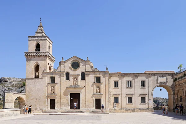 Matera Italia Agosto 2020 Iglesia San Pietro Caveoso — Foto de Stock