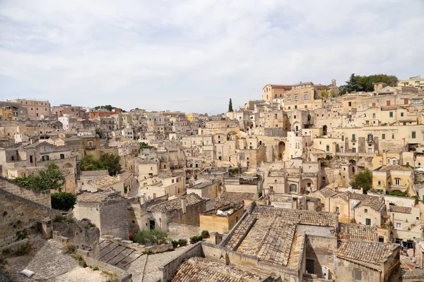 Matera Talya Ağustos 2020 Matera Şehrinin Tarihi Bir Bölgesi Olan — Stok fotoğraf