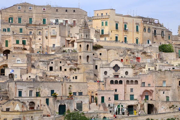 Matera Talya Ağustos 2020 Matera Şehrinin Tarihi Bir Bölgesi Olan — Stok fotoğraf