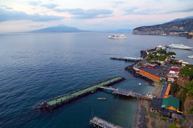 Sorrento sahil görünümü, Napoli - İtalya