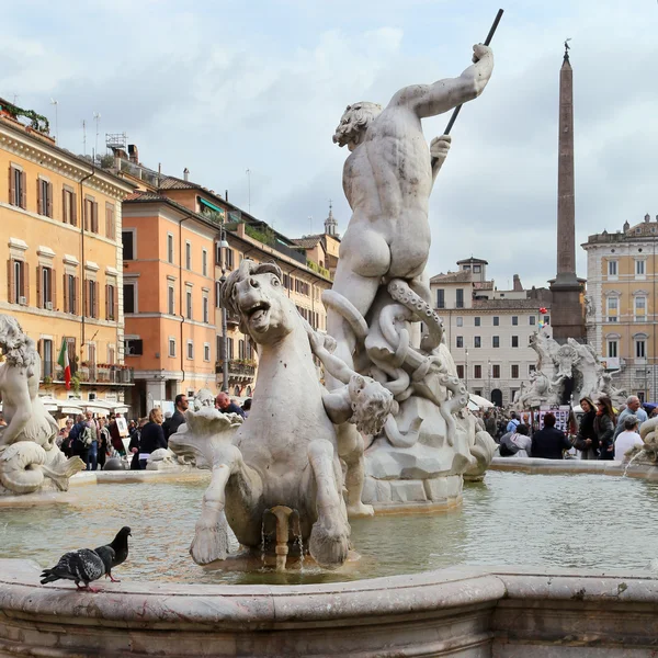 Piazza Navona je jedním z nejslavnějších náměstí Říma — Stock fotografie