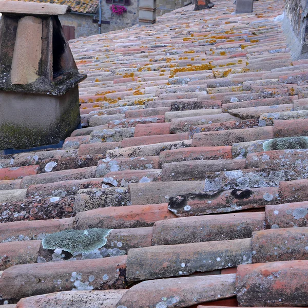 Bolsena (Viterbo, Lazio, Italy): typical tiled roofs of the old — Stock Photo, Image