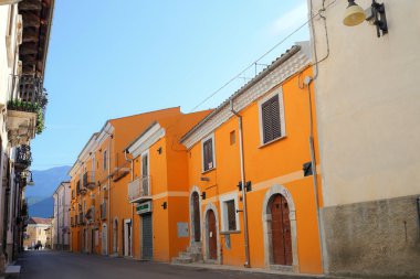 Antik kenti - Corfinio, L'Aquila Abruzzo - İtalya bölgesinin görünümünü