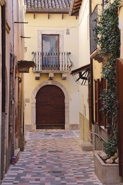 View of the ancient town - Corfinio, L'Aquila, in the region of Abruzzo - Italy — Stock Photo, Image