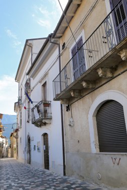 Antik kenti - Corfinio, L'Aquila Abruzzo - İtalya bölgesinin görünümünü