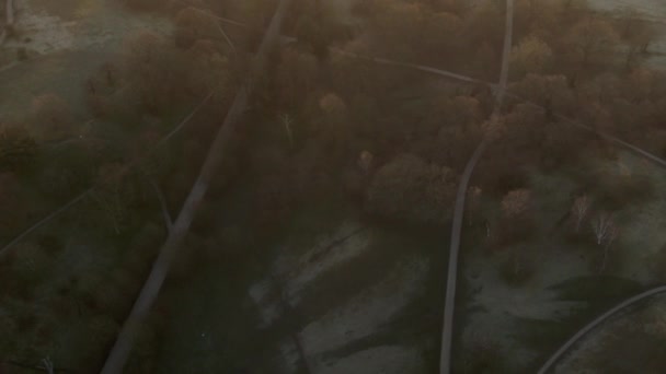 Roads Crossing Fields Sunset London — Stock Video