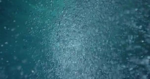 Niebieskie Pęcherzyki Wody Pod Wodą — Wideo stockowe