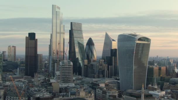 Quartier Financier Ville Londres Gratte Ciel Londres Royaume Uni — Video