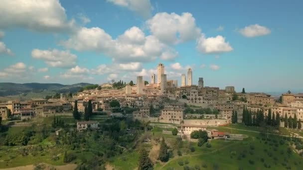 Pohled San Gimignano Toskánsko Itálie — Stock video