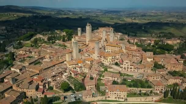 Άποψη Του San Gimignano Τοσκάνη Ιταλία — Αρχείο Βίντεο