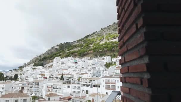 View Town Whitewashed Houses Mijas Andalusia Spain — Stock Video