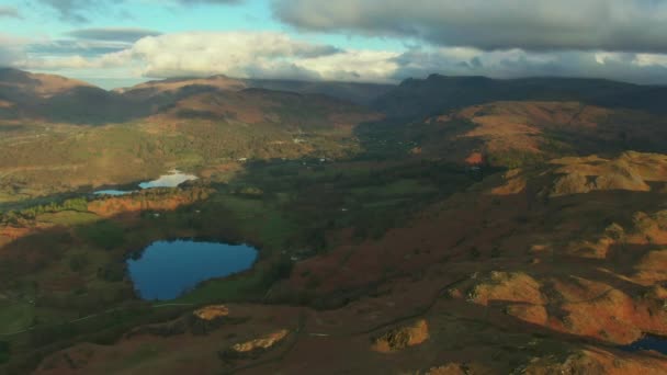 Colinas Lagos Parque Nacional Lake District — Vídeo de stock