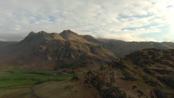 Lake District Ulusal Parkı Ndaki Dağ Manzarası Cumbria Ngiltere — Stok video