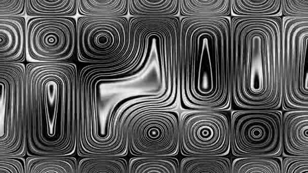 Black White Abstract Pattern Animation — Stock Video