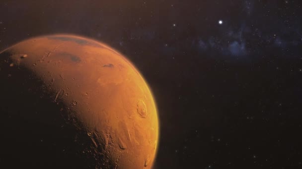 Марс Вращается Пыльной Буре — стоковое видео
