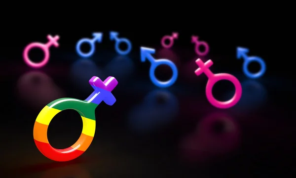 Combinaison de symboles masculin et féminin — Photo