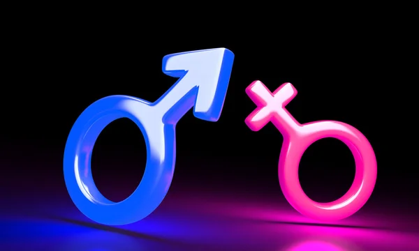 Combinatie van mannelijke en vrouwelijke symbolen — Stockfoto