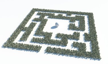 Mali labirent YTL banknotlar yapılan labirent