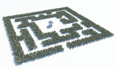 Mali labirent YTL banknotlar yapılan labirent