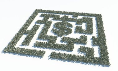 Mali labirent YTL banknotlar yapılan labirent