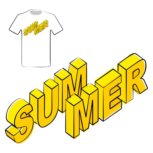 夏季海报 t 恤图形设计模板. — 图库矢量图片