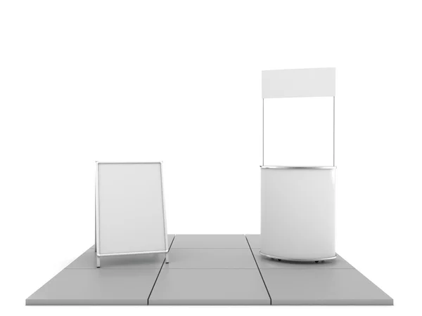 Blank trade show booth mock up. 3D rendering — Stock Photo, Image