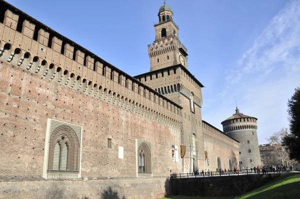 De Sforza kasteel in Milaan — Stockfoto