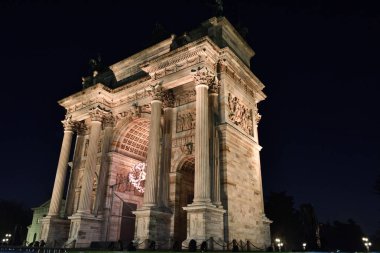 2026 Olympic Games in Mian, Arco della Pace with the perpetual Olympic Games flame