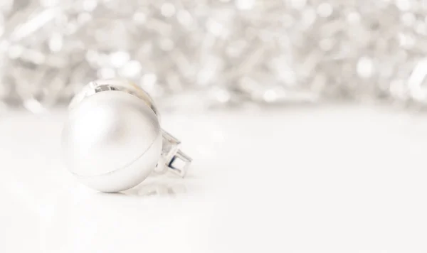 Christmas Silver Balls Bokeh Backgrounds — Stock Photo, Image