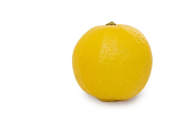 Amarelo Limão Citrinos Todo Rasgar Isolado Fundo Branco Com Clipping — Fotografia de Stock