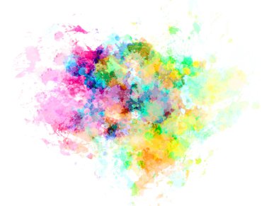 Beyaz arkaplan üzerindeki soyut fırça dokusu resmi.