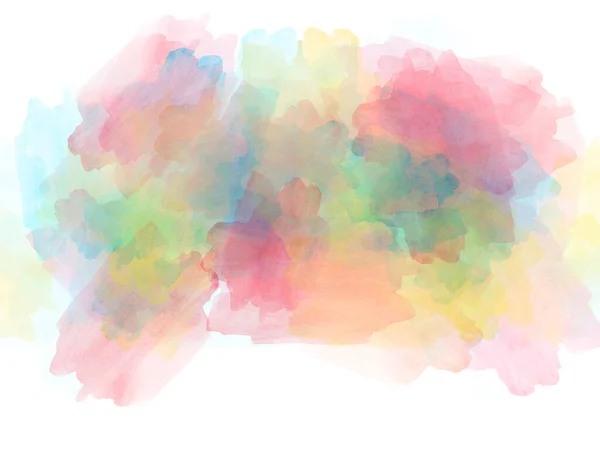 Abstract Colorful Texture Brush Watercolor Illustration Painting Background — ストック写真