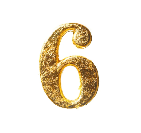 Alfabeto y números en pan de oro —  Fotos de Stock